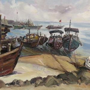 北戴河油画写生作品
