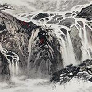 松瀑图