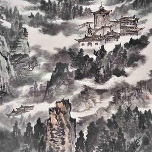 忽闻疏钟声 白云满空谷