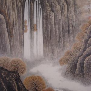 秋山飞瀑