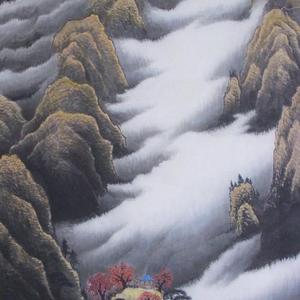 云壑飞流图