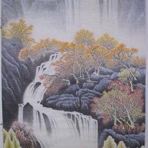 秋山飞瀑图