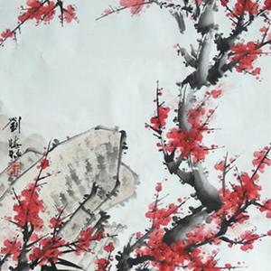 梅枝棲雀