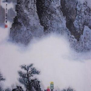 群峰雾霭图