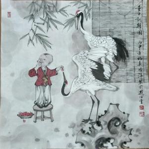 童子训鹤