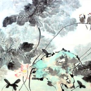 安永刚 《露湿荷花已报秋》