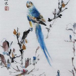 贺森 花鸟