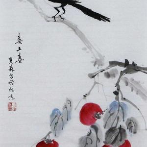 贺森 花鸟