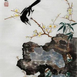 贺森 花鸟