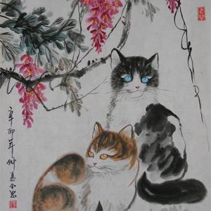 紫藤双猫【定制已售】