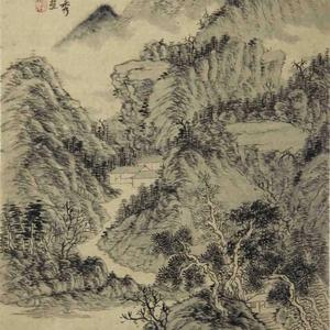笔清墨淡吟山秀