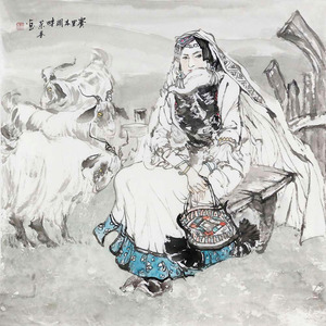 艺品作品9 精品人物 赛里木湖畔
