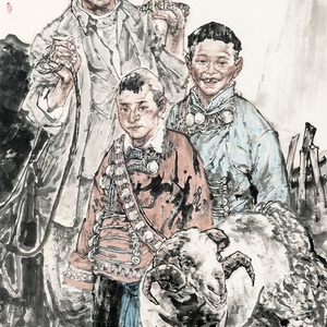 艺品作品2  火把节上小英雄
