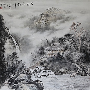 艺品作品1 《古村秋韵》