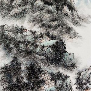 云烟楼宇图