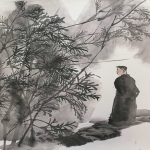 艺品作品10 伫立寒秋