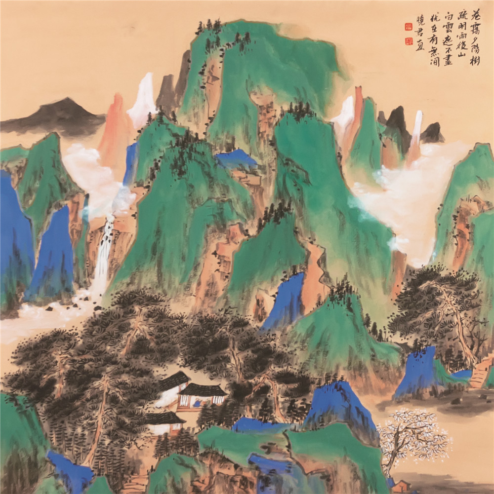 《疏明雨后山》