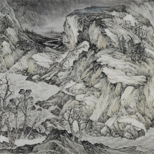 看山听雨心
