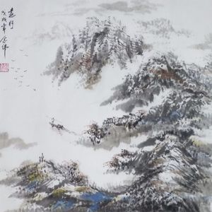 中国陈念伟山水画