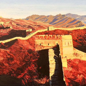 《满山红遍》布面油画 2017年