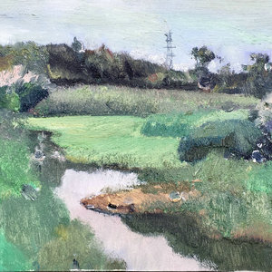 《雨后春风》布面油画 2017年