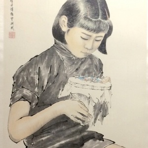 绣花少女