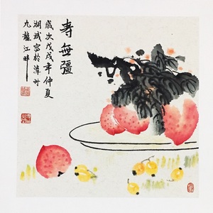写意花鸟方形作品