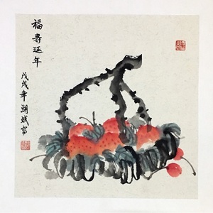 写意花鸟方形作品