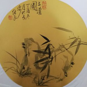 国画写意扇面小品