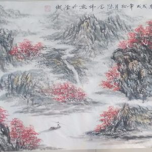 中国山水画国画。