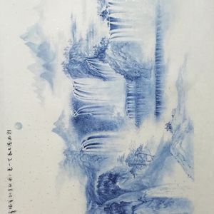 桂西德天瀑布水天中