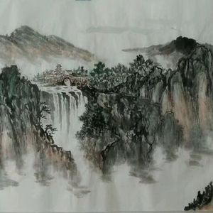 重岩喷飞瀑