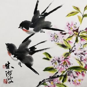 微风燕子斜