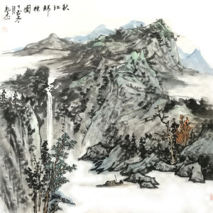 秋江归棹图