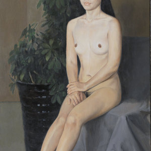 绿植与女人体