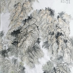 莲山云起图