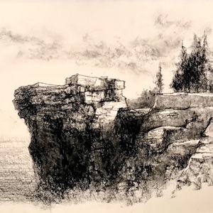 炭笔风景