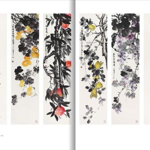 福寿六条屏