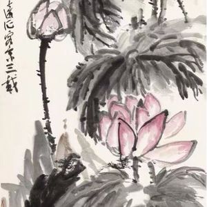 《荷花图》