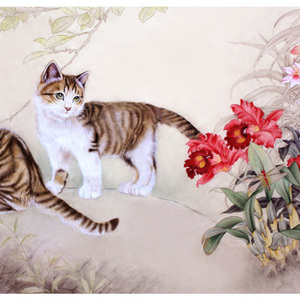 卢芳工笔画观花
