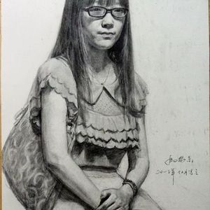 女青年素描