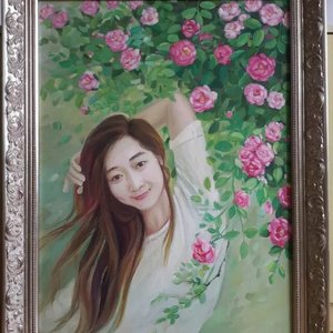 蔷薇花下