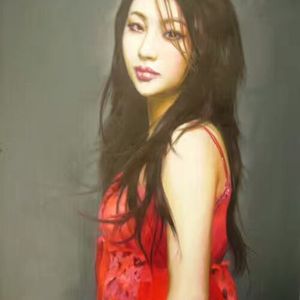 少女肖像油画