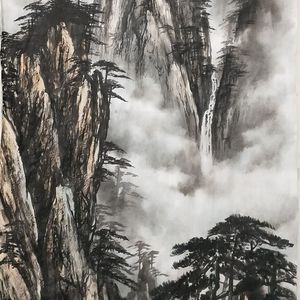 黄山松崖