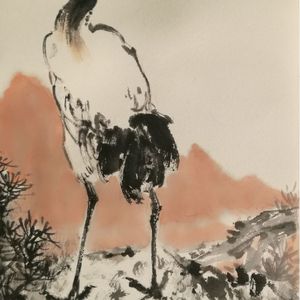南松鹤图