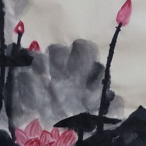五福临门荷花