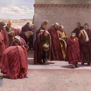 《拉卜楞寺僧众图》