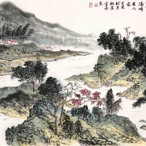 碧水隔岸有人家