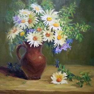 雏菊插瓶