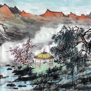 湖上潮来水气升